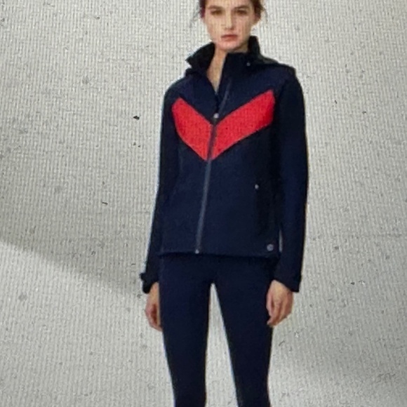 Tory Burch Sport All Weather Run Jacket in Navy Size S NWT